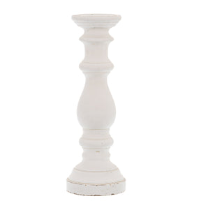 Matt White Large Ceramic Column Candle Holder WHITE CERAMIC Shades 4 Seasons