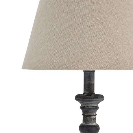 Shades 4 Seasons Rustic Column Table Lamp with Fabric Shade Shades 4 Seasons