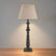 Shades 4 Seasons Rustic Column Table Lamp with Fabric Shade BROWN WOOD Shades 4 Seasons