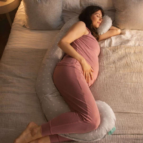 BellaMoon 3-in-1 Comfort Pillow in use, providing support for resting and sleeping