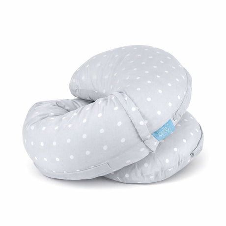 BellaMoon 3-in-1 Comfort Pillow in Grey with White Polka Dots for Versatile Support and Relaxation