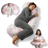 BellaMoon 3-in-1 Comfort Pillow for maternity, nursing, and relaxation with soft floral design