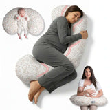 BellaMoon 3-in-1 Comfort Pillow for pregnancy, nursing and relaxation with floral design