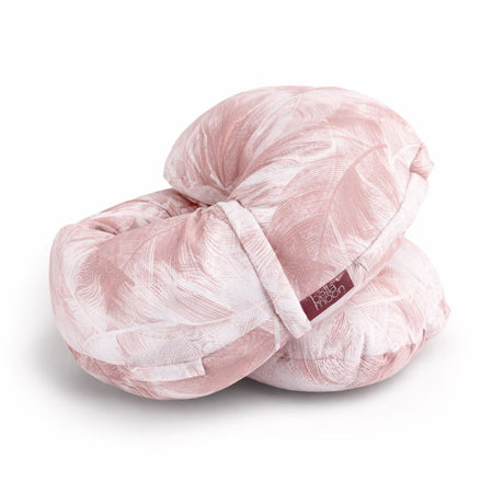 BellaMoon 3-in-1 Comfort Pillow in Soft Pink with Stylish Feather Design for Versatile Relaxation