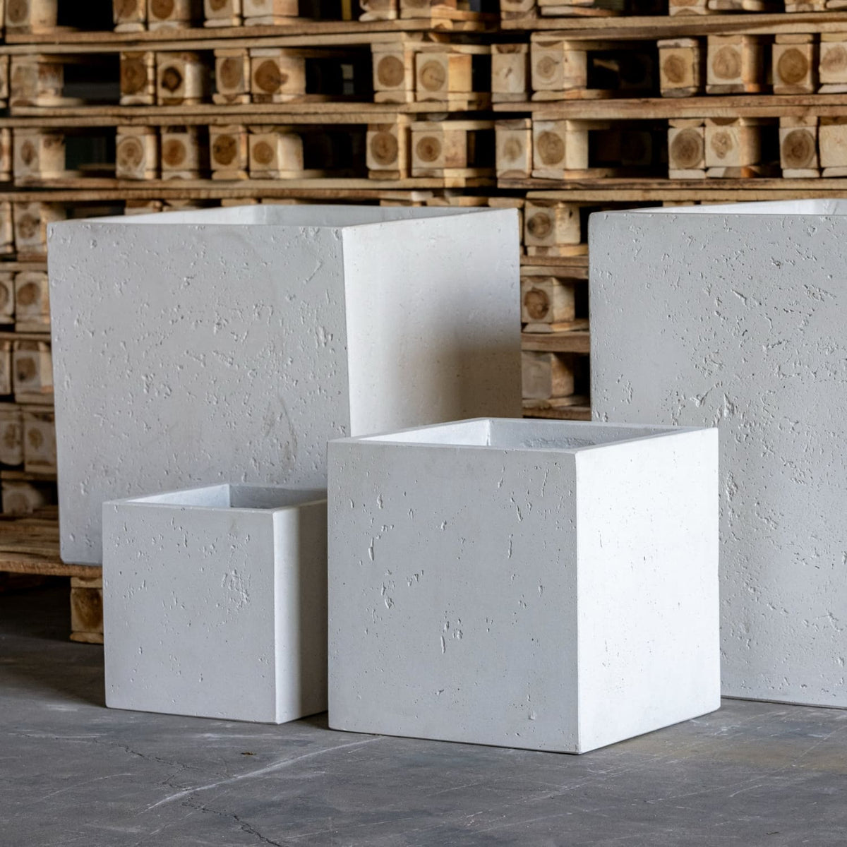 Set of Jobu Home Concrete Planter in various sizes suitable for indoor and outdoor use