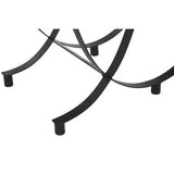 Stylish Orsina Console Table featuring a curved black metal base with sleek legs