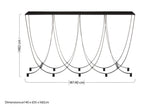 Orsina Console Table with Elegant Curved Design and Distinctive Metal Legs