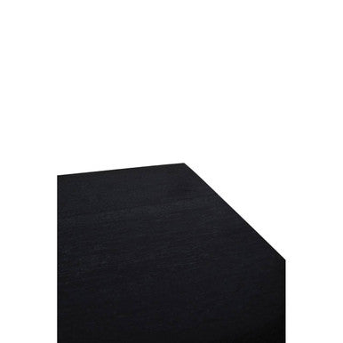 Orsina Console Table with a sleek black finish, perfect for modern living spaces