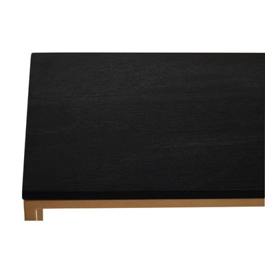 Orsina Console Table with a sleek black top and minimalist design for modern interiors