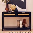 Orsina Console Table with two drawers and decorative accessories for stylish home decor