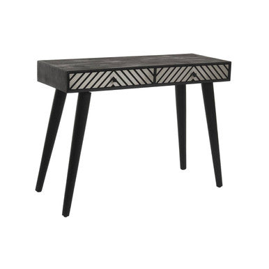 Orsina Console Table with Geometric Design and Two Drawers for Stylish Entryway Storage