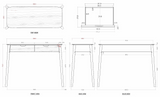Fishe and Lilly modern console table with two drawers and a sleek design for stylish home decor