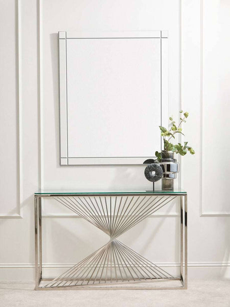 Amella Console Table With Silver Finish Frame Orsina