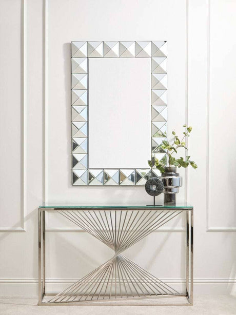 Amella Console Table With Silver Finish Frame Orsina