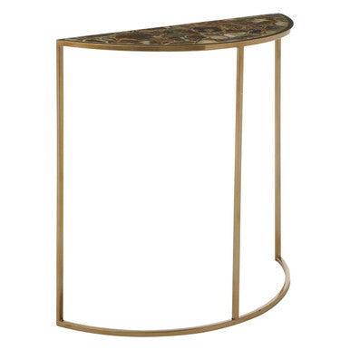 Sleek Orsina Console Table with a stylish half-moon design and decorative top