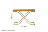 Stylish Orsina Console Table with a sleek design and gold metal base, perfect for modern interiors