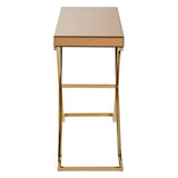 Orsina Console Table with a sleek gold frame and elegant glossy top for modern interiors