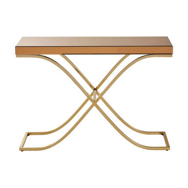 Sleek Orsina Console Table with Elegant Gold Frame and Minimalist Design