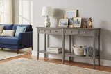 The Serene Collection Four Drawer Console Table GREY WOOD Shades 4 Seasons