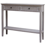 Shades 4 Seasons Console Table in Light Wood Finish with Two Drawers and Lower Shelf