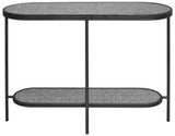 Modern Orsina Console Table with a sleek design and two-tiered shelf for stylish storage