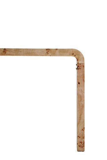 Mota Burl Wood Design Curved Console Table Orsina
