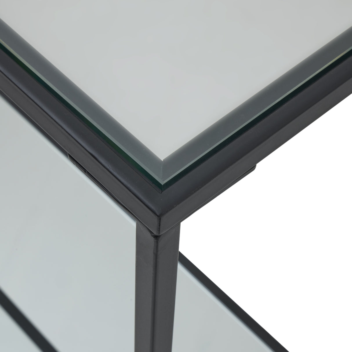 Stylish Shades 4 Seasons Console Table with a sleek glass top and minimalist design