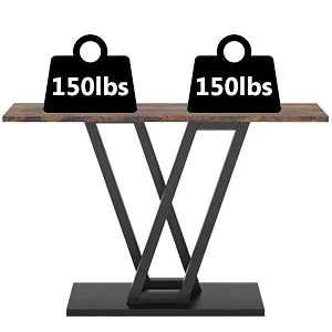 Klassyx Console Table with a sturdy design supporting up to 150lbs weight capacity