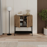 Decortie Console Table with Wooden Finish and Black Legs for Modern Home Decor