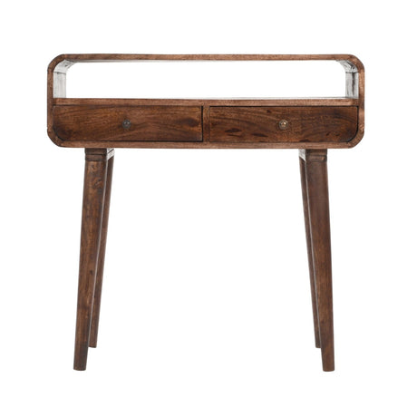 Verty Furniture Solid Wood Console Table with Two Drawers and Sleek Legs for Modern Interiors