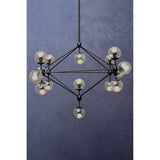 Abira Matte Black 15 Arm Pendant Light Orsina