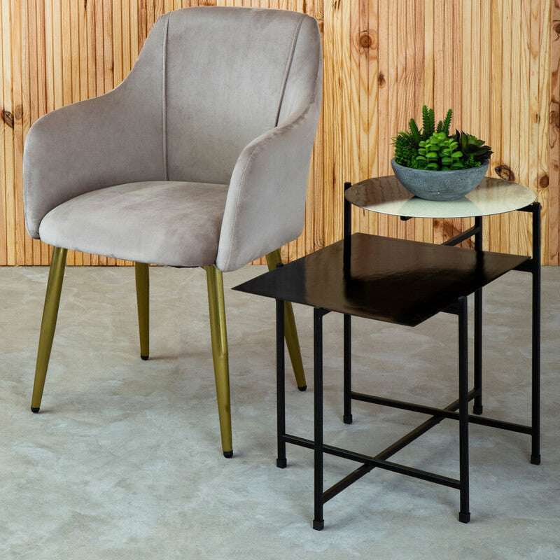 Modern Orsina Side Table in Black with Minimalist Design, Ideal for Living Rooms
