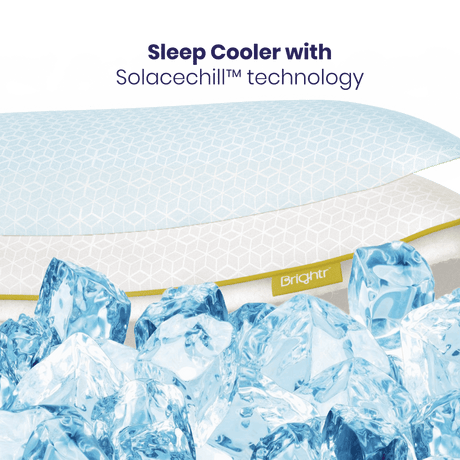 Brightr Sleep Hybrid Adjustable Pillow with Coolcel technology for enhanced comfort and support