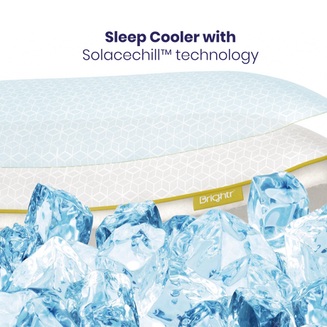Brightr Sleep Hybrid Adjustable Pillow with Coolcel technology for enhanced comfort and support