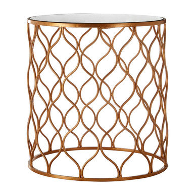 Avantis Set Of Two Mirrored Top Copper Tables Orsina