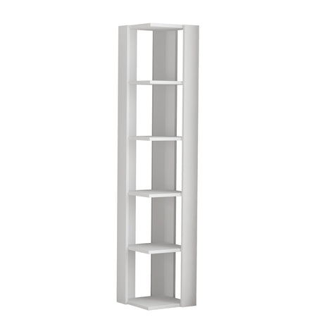 Decortie Corner Bookcase with five open shelving units for efficient space utilisation