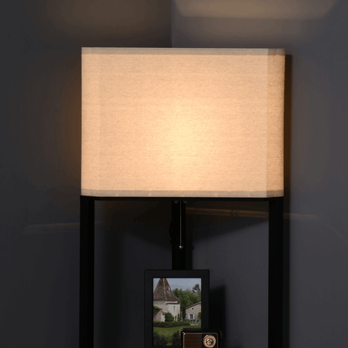 Corner Floor Lamp with Shelves, Modern Standing Lamps for Living Room Bedroom Unbranded