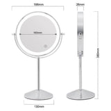 Hollywood Mirrors Cosmetic Mirror with Adjustable Stand and LED Lighting for Perfect Selfie Ready Looks