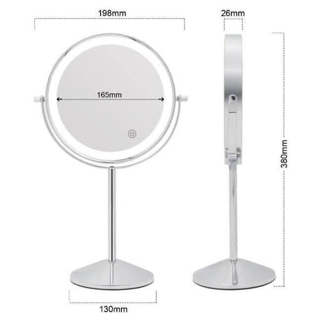 Hollywood Mirrors Cosmetic Mirror with Adjustable Stand and LED Lighting for Perfect Selfie Ready Looks