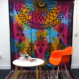 Shades 4 Seasons Cotton Bedspread with Colorful Dreamcatcher Design AW-Dropship