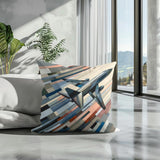 Stylish cotton cushion featuring a modern geometric design, perfect for home decor
