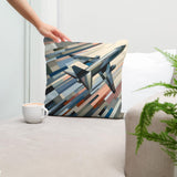 Stylish Cotton Cushion from HOME ART HAVEN featuring an abstract design in earthy tones