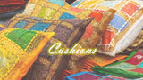 Colourful PATCHWORK Cotton Cushions with intricate embroidery from HOME ART HAVEN