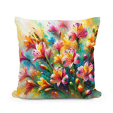 Vibrant Cotton Cushion with Colourful Floral Design from HOME ART HAVEN for Home Decor