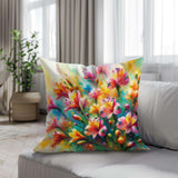 Colourful Cotton Cushion with Floral Design from HOME ART HAVEN, perfect for home decor.
