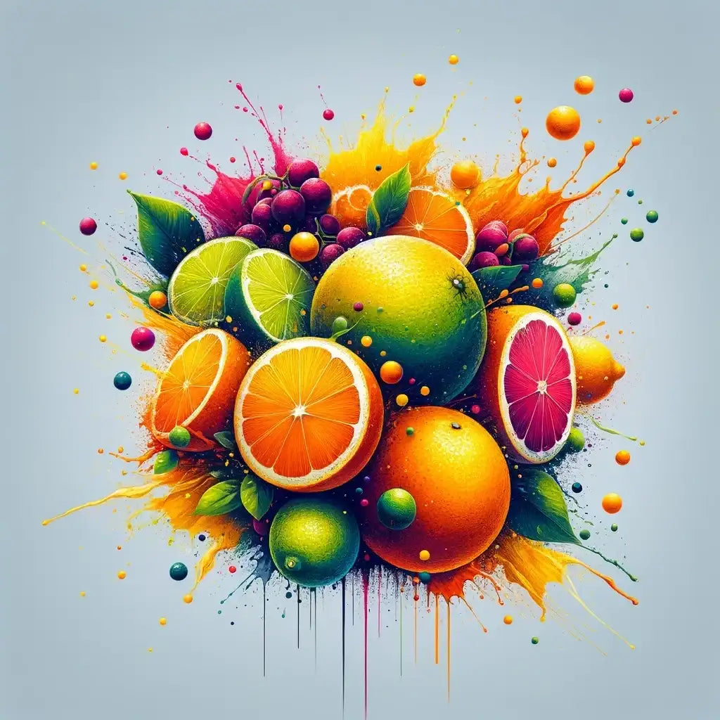 Colourful fruit design printed on a soft Cotton Cushion by HOME ART HAVEN for vibrant home decor