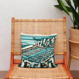Stylish Cotton Cushion featuring a modern marina design, perfect for home decor