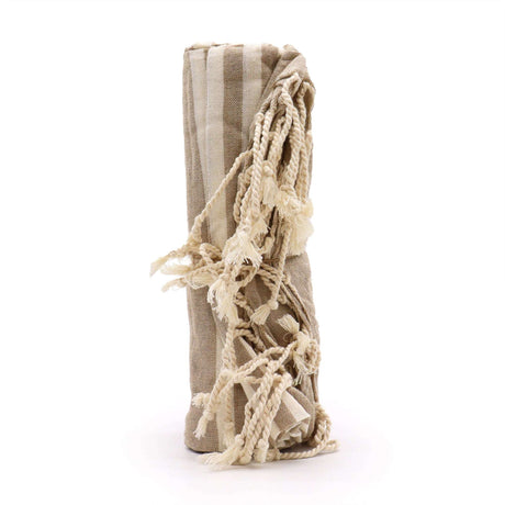 Cotton Pario Throw - 100x180 cm - Warm Sand Shades 4 Seasons