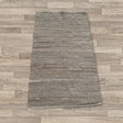 Small Indian Handloom Cotton Rug - Charcoal AW Dropship UK