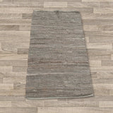 Small Indian Handloom Cotton Rug - Charcoal AW Dropship UK